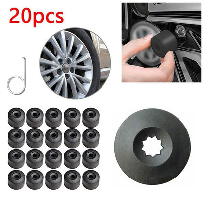 20pcs Wheel Bolt Nut Caps Covers Compatible with Volkswagen VW Golf Bora Passat Jetta 17mm