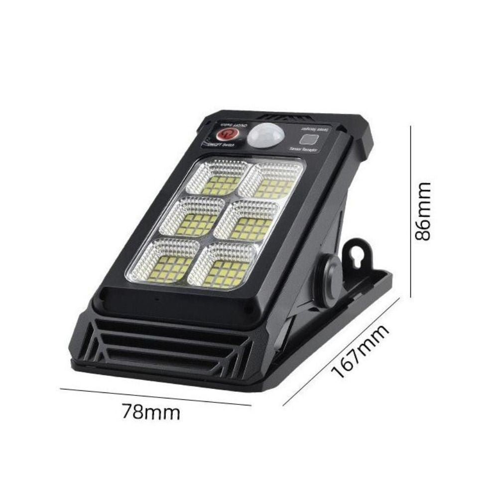 Solar Powered Clamp Light Waterproof Outdoor Use for Garden Camping Lighting