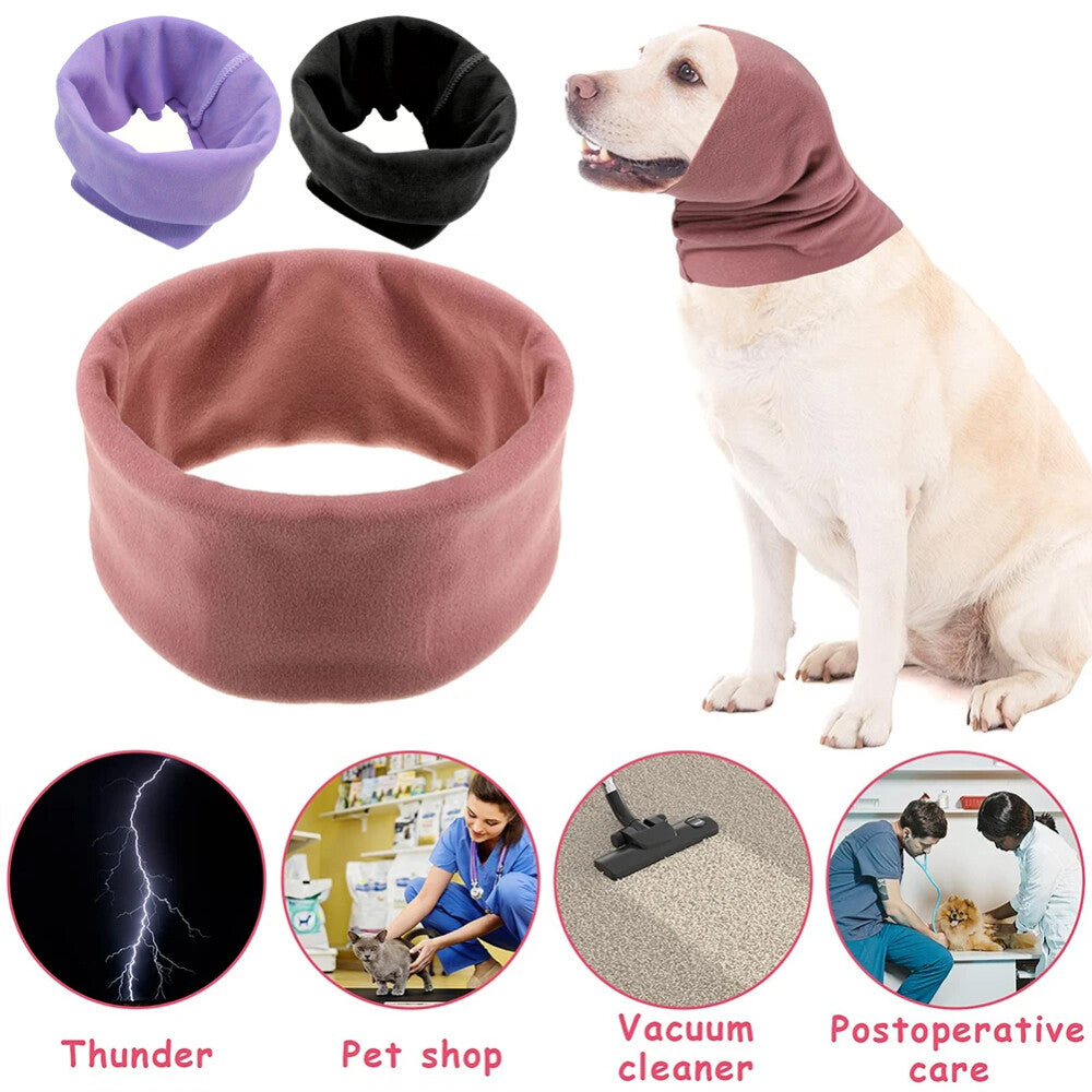 Calming Dog Ears Cover for Noise Reduce Pet Hood Earmuffs for Grooming Bathing