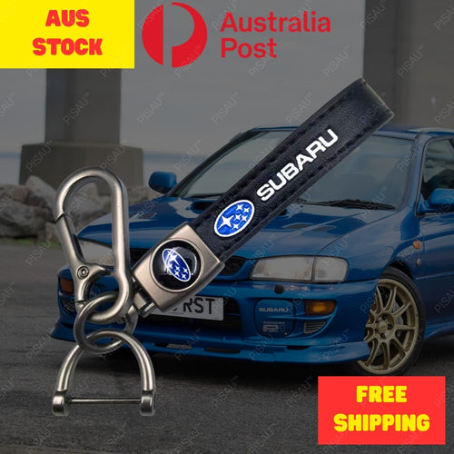 Subaru Leather Strap Keyring Keychain Metal Car Key Chain Ring Gift Forester AU