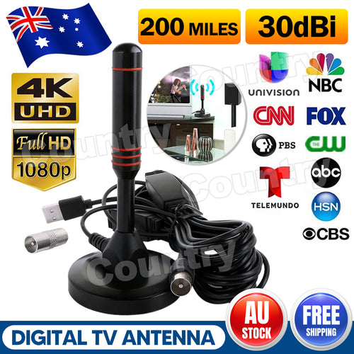 Portable TV Antenna Indoor Outdoor Digital HD Freeview Aerial Ariel 200Mile AU