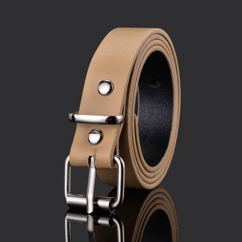 Children Leather Belt Trouser Dress Belts Thin Waist Strap Pin Buckle Waistband