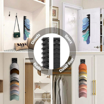 Closet Hat Rack Baseball Caps Organizer Space Saving Wall Hat Storage Holder AU