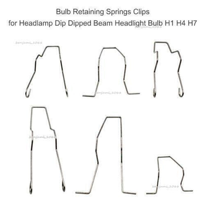 Headlight Bulb Retaining Spring Clip for Headlamp Bulb Dip H1 H3 H4 H7 Universal
