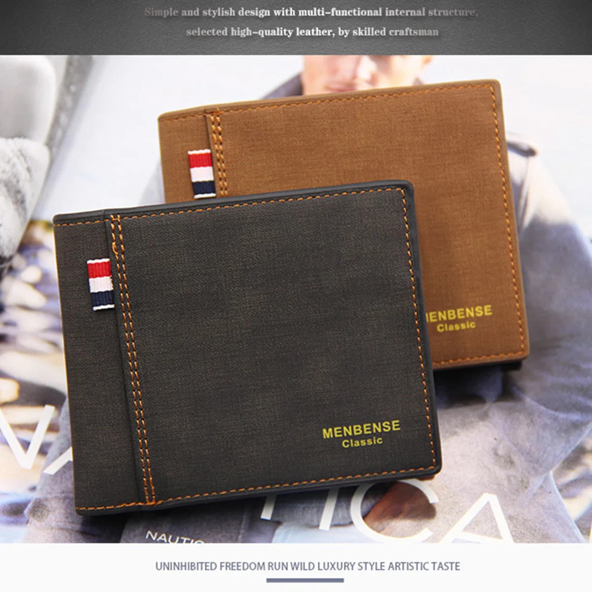RFID Blocking Men's Wallet Leather Purse Money Cash Clip Credit Card Holder Au