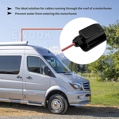 Caravan Solar Car Junction Box Camper Roof Wire Cable Entry Gland Box Waterproof
