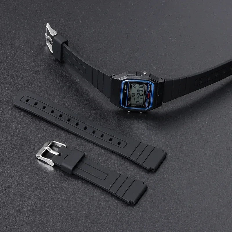 Silicone Watch Strap for CASIO F91W W-800H 18Mm for W800H SGW400 F91W F84 F105/1