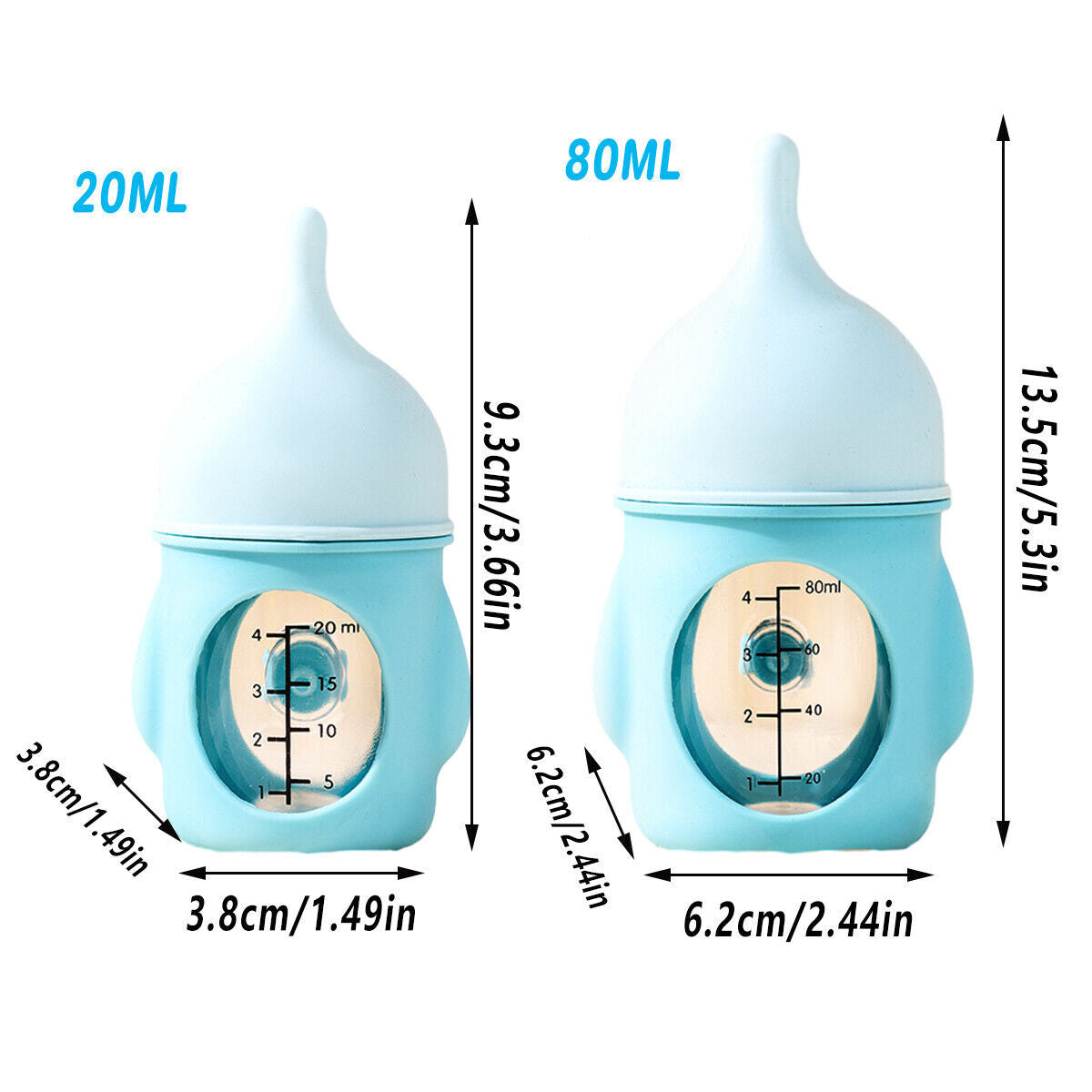 Silicone Pet Feeding Bottle Puppy Kitten Baby Milk Dispenser Scale Bpa Free Care