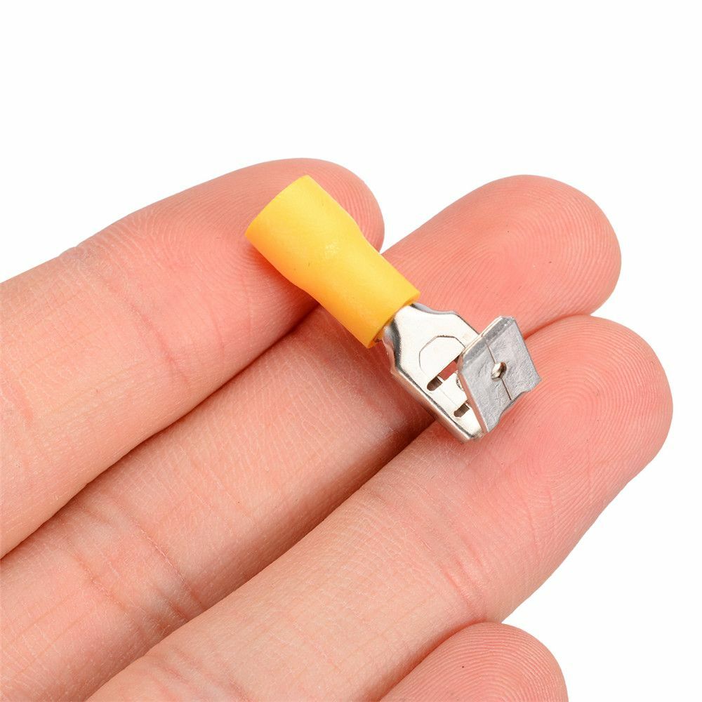 50Pcs 6.3mm Terminal Piggy Back Wire Connector Piggyback Insulated Crimp Spade