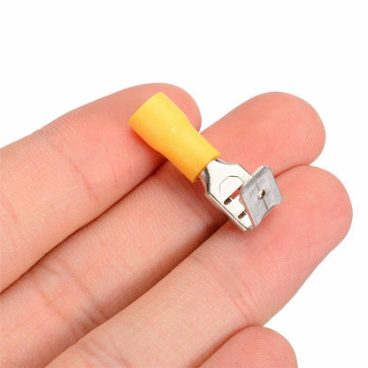50Pcs 6.3mm Terminal Piggy Back Wire Connector Piggyback Insulated Crimp Spade