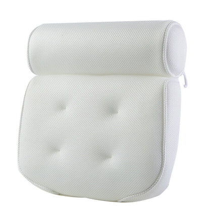Home 3D Mesh Bath Pillow Back Neck Support Bathtub Spa Hot Tub Suction Cups New