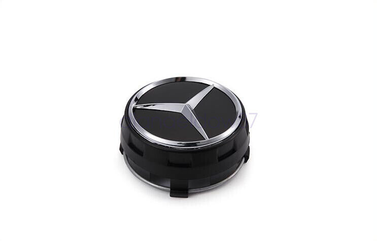 4 75mm Wheel Centre Hub Caps AMG Black Alloy For Mercedes Benz A B C E Class AU
