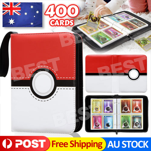 For Pokemon Cards Binder Album Book Game Card Collectors Holder 400 Card Spots