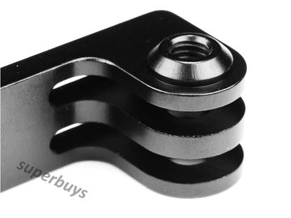 Short Aluminium Double Dual Bracket Gopro Action Camera Holder Mount Hero Screws – Compatible with Gopro