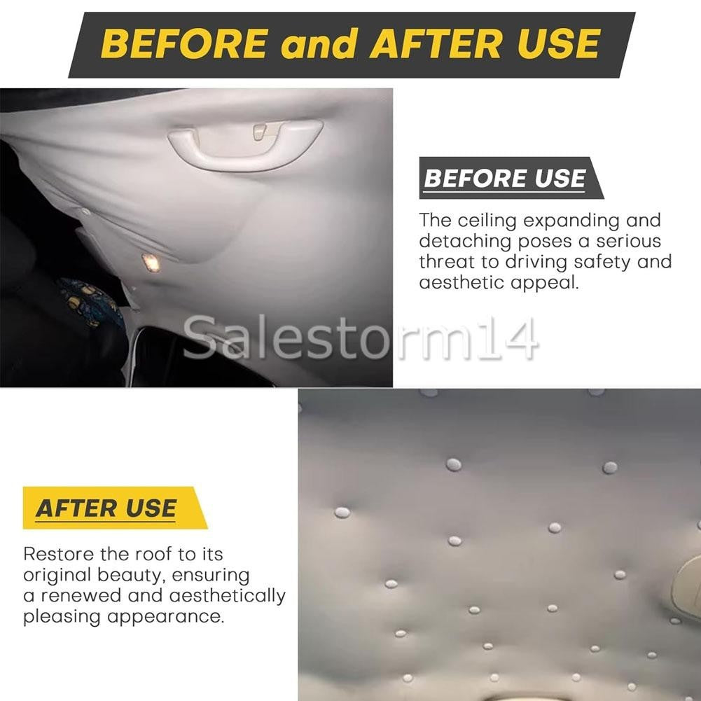 60* Car Roof Lining Liner Repair Kit Fix Sagging Headliner Pins Buckle Rivet OZ