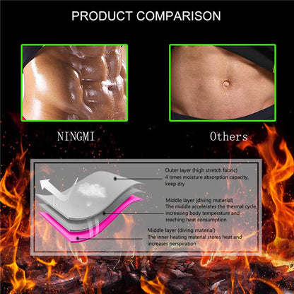 Men's Weight Loss Belly Belt Waist Corset Tummy Slimming Body Shaper Trainer Gym