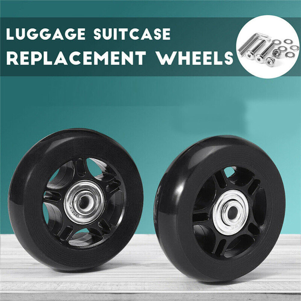 2/4PCS 60-80mm Luggage Suitcase Wheels Axles Repair Kit Replacement Low Noise AU