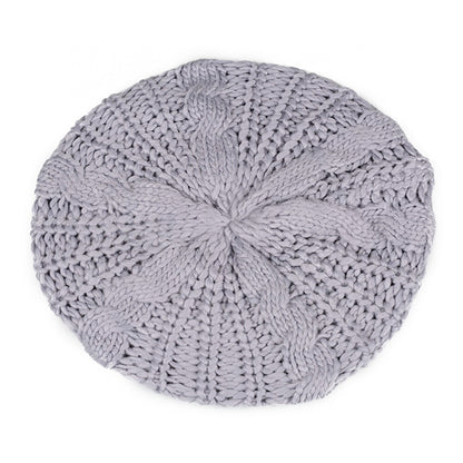 Women Lady Beret Cap girl Slouch Knitted Crochet Winter Beanie Hat Warm Baggy