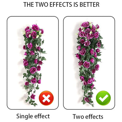 Artificial Rose Flower Garland Hanging Vine Fake Home Wall Wedding Decor AU Pack
