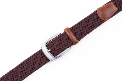 Woman Man Unisex Elastic Fabric Braided Belt Enduring Stretch Woven Belt
