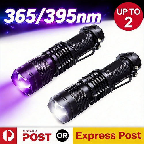UV Ultra Violet LED Flashlight Blacklight Light 365 395 nM Inspection Lamp Torch