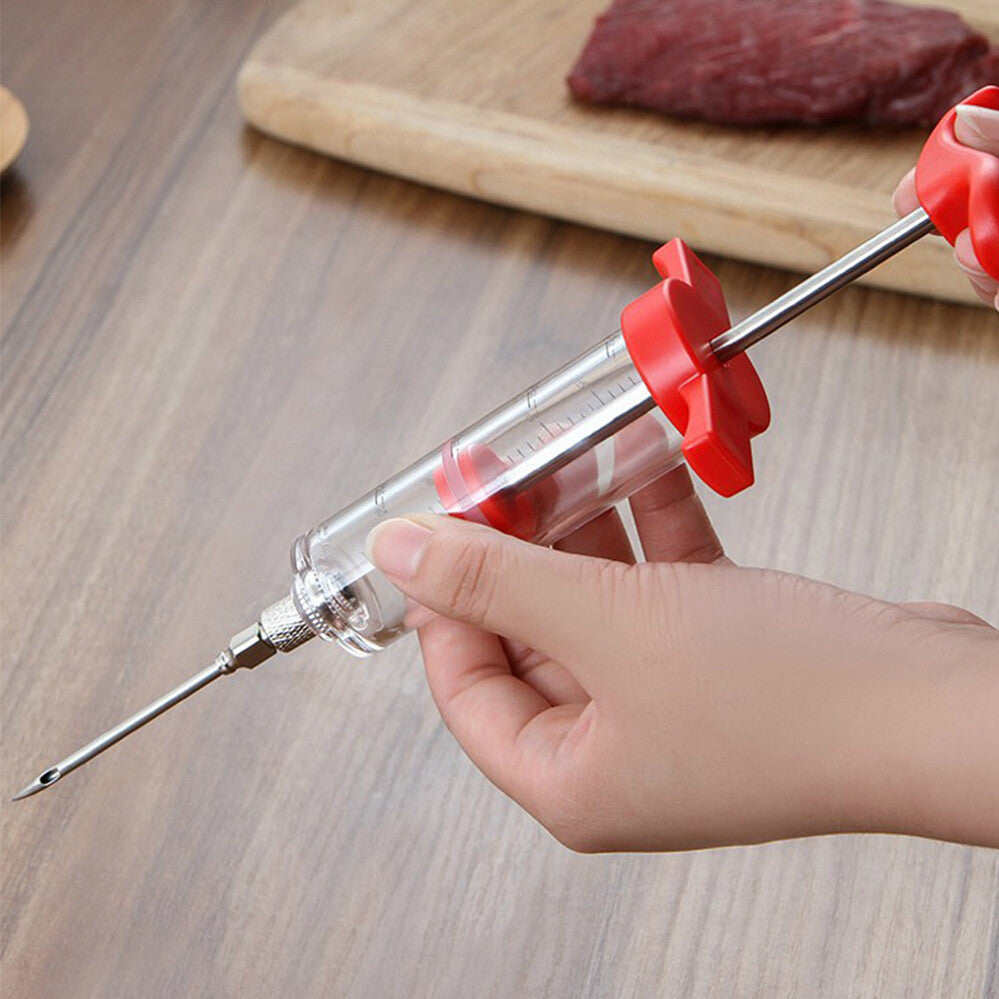 BBQ Injector Master Marinade Meat Cook Injector Syringe Needle Professional
