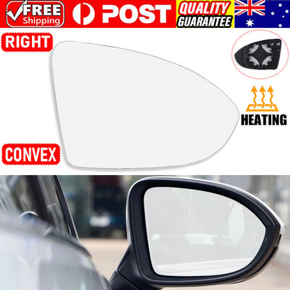 Driver Side Right Mirror Glass for VW GOLF MK7 MK7.5 2013-2018 Heated Back Base