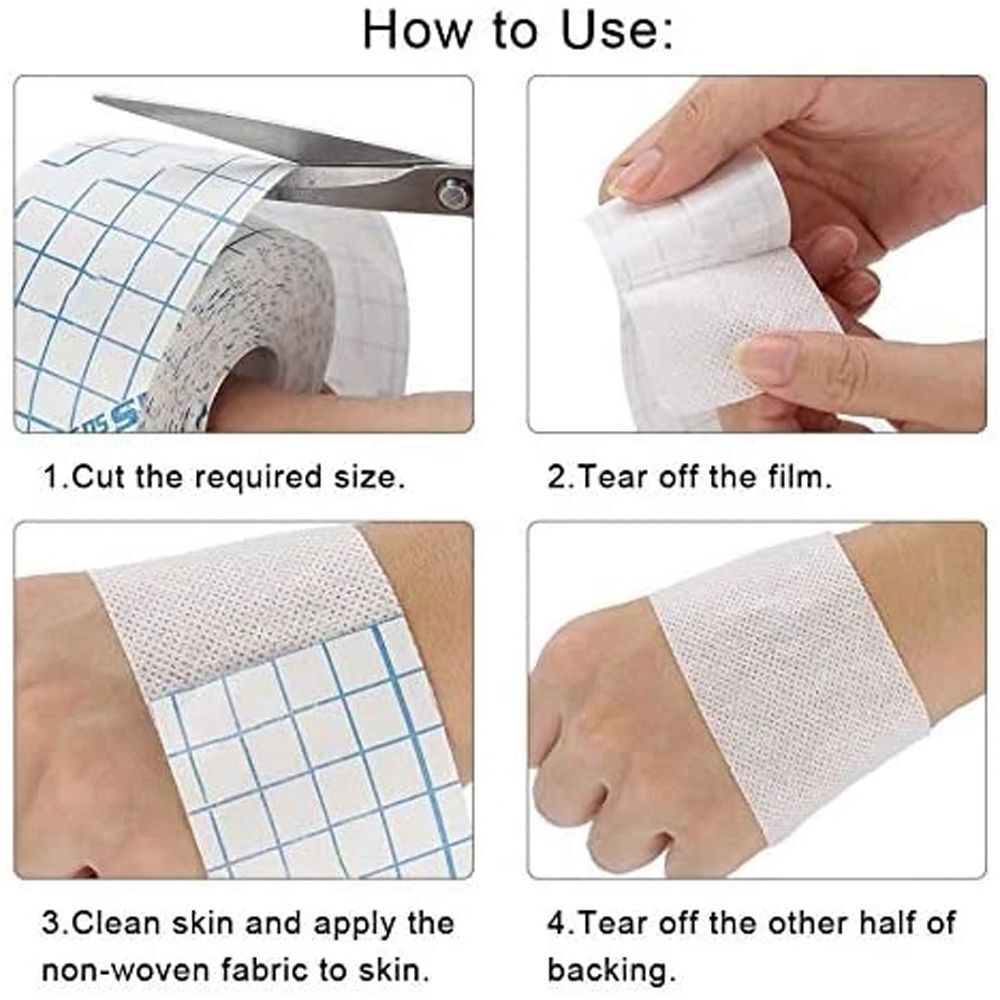 Soft Breathable Non-Woven Tape Antibacterial Adhesive Wound Fixation Bandage 10M
