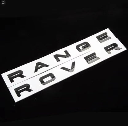 Range Rover Bonnet & Boot Gloss Black Badge GENUINE ABS Lettering Evoque
