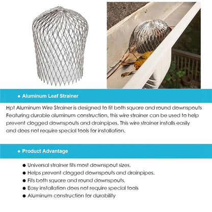 1/4PCS Roof Gutter Guard Filters Downpipe Stops Leaf Drains Filter Strainer New/
