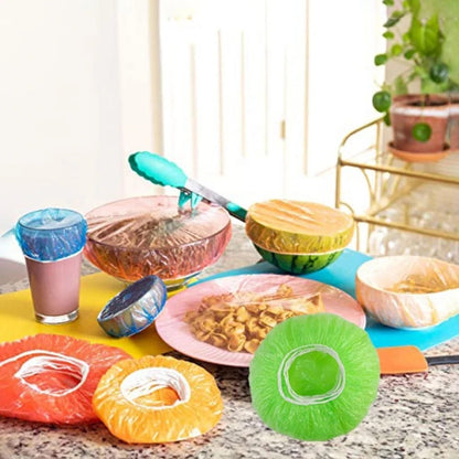 Elastic Food Storage Covers Reusable Stretch Plastic Wrap Bowl Covers New
