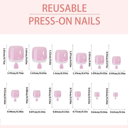 120Pcs Chic French Short Tip Toenail Press on Fake Toe Nails  Nails Art