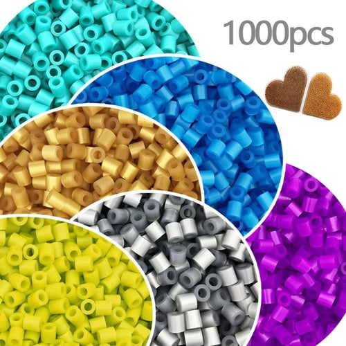 1000pcs 2.6mm Mini Perler Hama Beads 3D Puzzle Beads  Children Learning