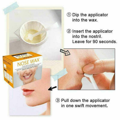 Nose Ear Hair Removal Wax Kit Sticks Easy Mens Nasal Waxing Remover Strips AU