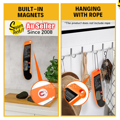 Foldable Digital Thermometer Probe Temperature Kitchen Cooking Food BBQ Meat Jam