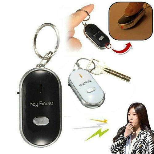 3x Key Finder Wireless Whistle Response w/ Flash LED Anti-Lost Ring Beep Sound A