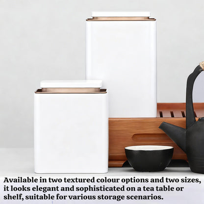 5Pcs Square Tinplate Storage Canisters Tea Coffee Bean Airtight Kitchen AU