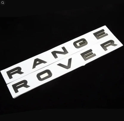Range Rover Bonnet & Boot Gloss Black Badge GENUINE ABS Lettering Evoque