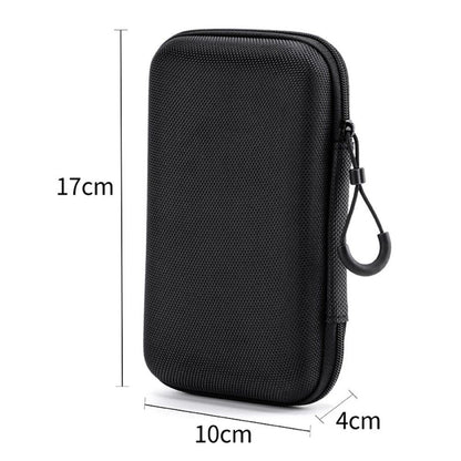 Black Zipper Earphone Case Hard Shell Pouch Carrying Bag  for Earphone