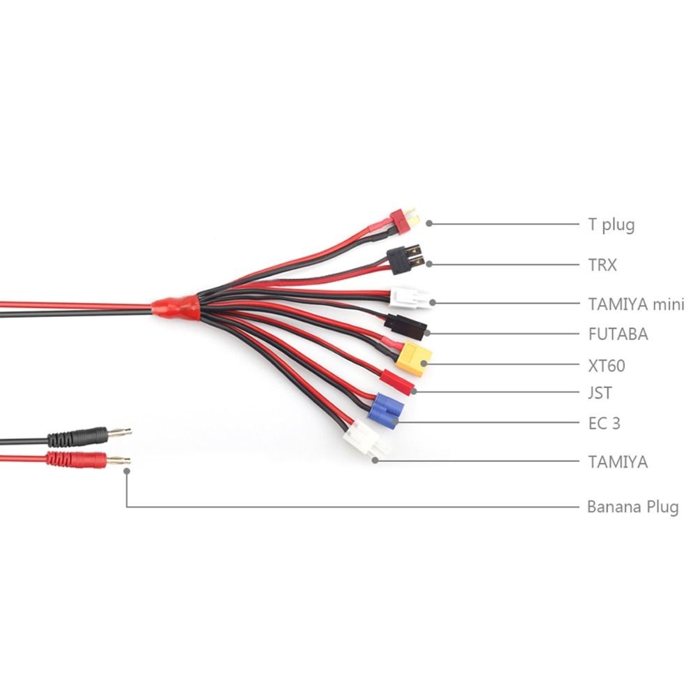 Charging Adapter RC Lipo Battery Cable Multi Charging Plug Charger Splitter