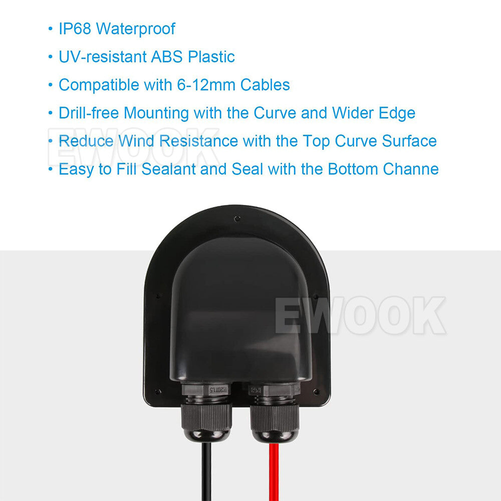 Caravan Solar Car Junction Box Camper Roof Wire Cable Entry Gland Box Waterproof