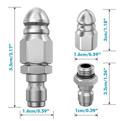 5000psi High Pressure Sprayer Nozzle Portable Water Jet Nozzle  Sewage Hose