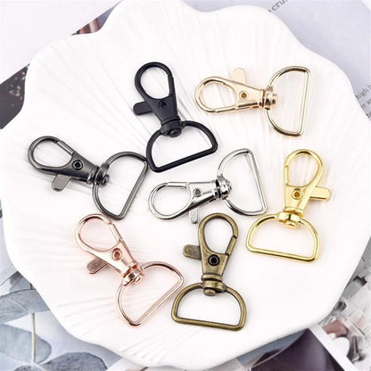 D Rings Key chain Clip Hook Bag Key Rings Swivel Clasps Lanyard Snap Hooks