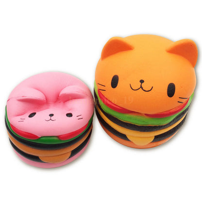Toy Stress Cat Burger Relief Slow Rising Simulation Scented Squeeze Food Jumbo