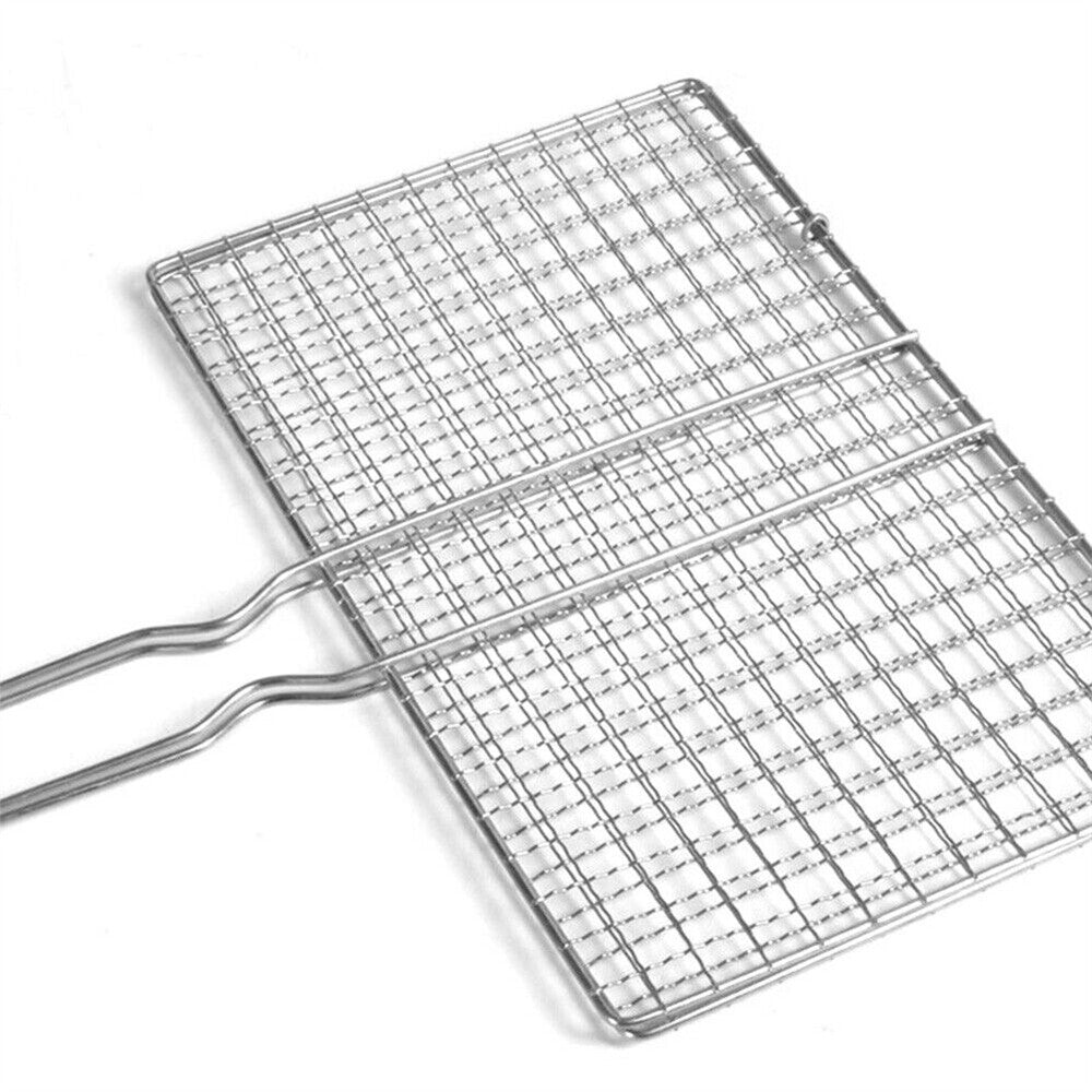 BBQ Fish Grilling Basket Grill Camping Net Meat Vegetable Cooking Kitchen Tool