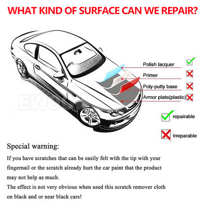 New 6 Pcs Nano Sparkle Cloth for Car Scratches Nano Magic Cloth Scratch Remover