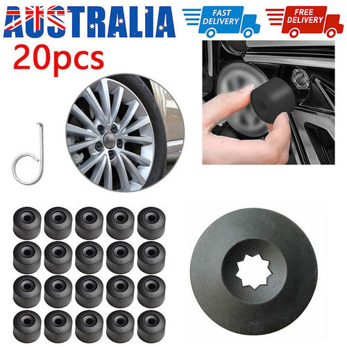20pcs Wheel Bolt Nut Caps Covers Compatible with Volkswagen VW Golf Bora Passat Jetta 17mm
