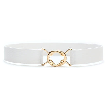 Adjustable Stretch Belt 3.8cm Wide Waist Belt Thin Elastic Belt  for Women