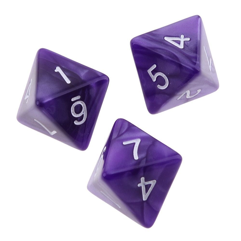 10Pcs/set 8-sided Polyhedral Dice D8 Colored Game Dice DND Dice  TRPG DND