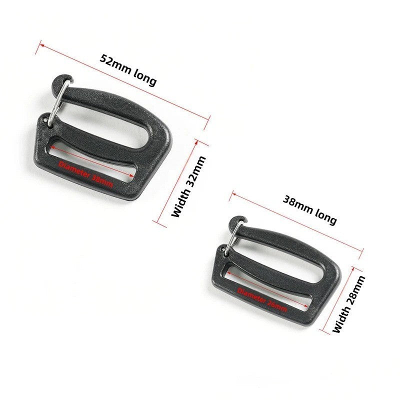 5/10pcs Black Webbing Buckles Strap Buckle for Outdoor Luggage Sack Backpack